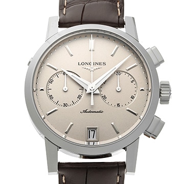 ロンジン 1832 クロノグラフ L4.829.4.92.2 アイボリー メンズ 時計 【中古】【wristwatch】