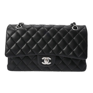 シャネル マトラッセ Wフラップチェーンショルダー 23 ブラック A01113 ラムスキン レディース バッグ 【中古】【bag】