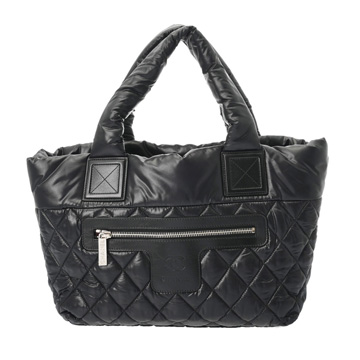 シャネル コココクーン トート PM  ブラック A48610 ナイロン レディース バッグ 【中古】【bag】