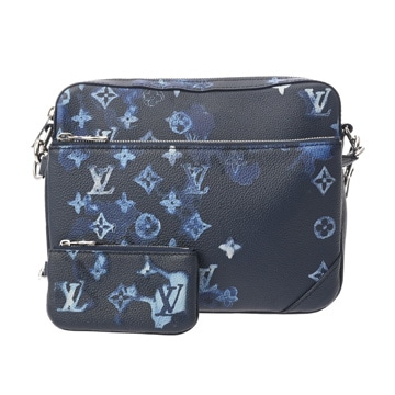ルイ ヴィトン モノグラムウォーターカラー トリオ メッセンジャー ブルー M57840 モノグラムキャンバス メンズ バッグ 【中古】【bag】