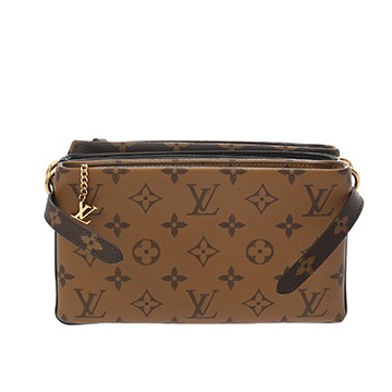 ルイ ヴィトン モノグラムリバース ポシェットLV3 ブラウン/ブラック M45412 モノグラムキャンバス/ラムスキン ユニセックス バッグ 【中古】【bag】