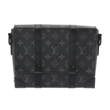 ルイ ヴィトン モノグラムエクリプス トランク メッセンジャー PM ブラック M45727 モノグラムキャンバス レディース バッグ 【中古】【bag】