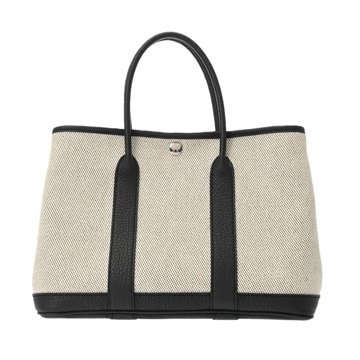 エルメス ガーデンパーティ TPM グレー/ブラック トワルオフィシエ/ネゴンダ レディース バッグ 【中古】【bag】