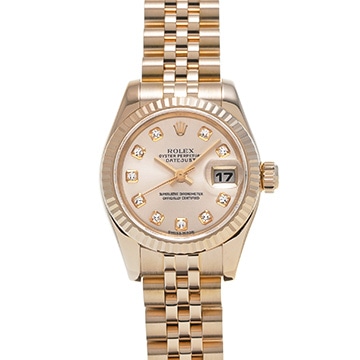 ロレックス デイトジャスト 179175G ピンク/ダイヤモンド レディース 時計 【中古】【wristwatch】