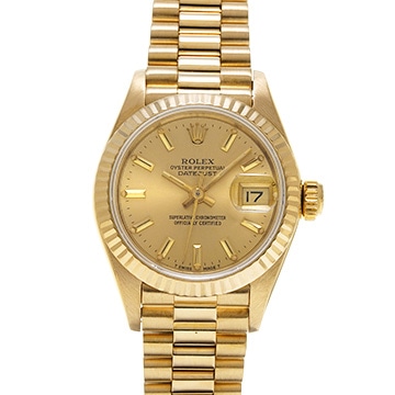 ロレックス デイトジャスト 69178 シャンパン レディース 時計 【中古】【wristwatch】