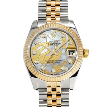 ロレックス デイトジャスト 31 178273G ゴールドダストドリーム/ダイヤモンド ユニセックス 時計 【中古】【wristwatch】