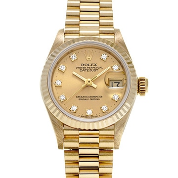 ロレックス デイトジャスト 69178G シャンパン/ダイヤモンド レディース 時計 【中古】【wristwatch】