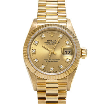 ロレックス デイトジャスト 69178G シャンパン/ダイヤモンド レディース 時計 【中古】【wristwatch】