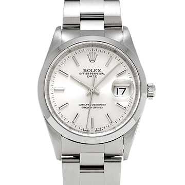 ロレックス オイスターパーペチュアル デイト 15200 シルバー メンズ 時計 【中古】【wristwatch】