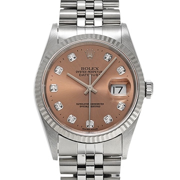 ロレックス デイトジャスト 36 16234G ピンク/ダイヤモンド メンズ 時計 【中古】【wristwatch】