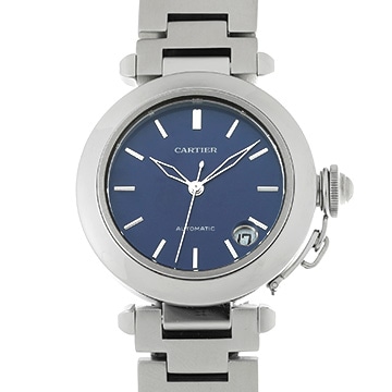 カルティエ パシャC W31014M7 ブルー ユニセックス 時計 【中古】【wristwatch】