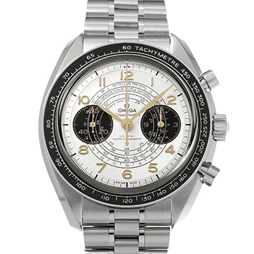 オメガ スピードマスター クロノスコープ パリ 2024 522.30.43.51.02.001 シルバー/ブラック メンズ 時計 【中古】【wristwatch】