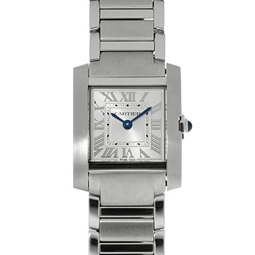 カルティエ タンクフランセーズ SM　 WSTA0065 シルバー レディース 時計 【中古】【wristwatch】