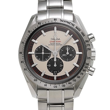 オメガ スピードマスター レジェンド ミハエル・シューマッハ 2004 3559.32 アイボリー/ブラック メンズ 時計 【中古】【wristwatch】