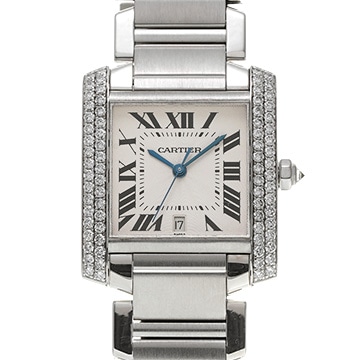 カルティエ タンクフランセーズ LM WE100351 シルバー ユニセックス 時計 【中古】【wristwatch】