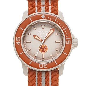 スウォッチ バイオセラミック スクーバ フィフティ ファゾムズ アークティックオーシャン SO35N100 ベージュ・グラデーション メンズ 時計 【中古】【wristwatch】