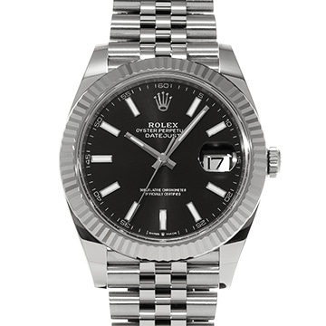 ロレックス デイトジャスト 41 126334 ブライトブラック メンズ 時計 【中古】【wristwatch】