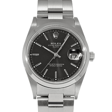 ロレックス オイスターパーペチュアル デイト 15200 ブラック メンズ 時計 【中古】【wristwatch】