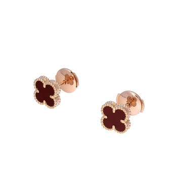 ヴァン クリーフ&アーペル スウィートアルハンブラ ピアス ゴールド K18ピンクゴールド PG レディース ジュエリー 【中古】【jewelry】