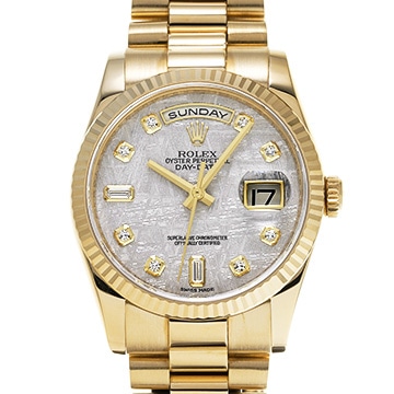 ロレックス デイデイト 118238A メテオライト/ダイヤモンド メンズ 時計 【中古】【wristwatch】