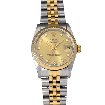 ロレックス デイトジャスト 68273G シャンパン/ダイヤモンド ユニセックス 時計 【中古】【wristwatch】