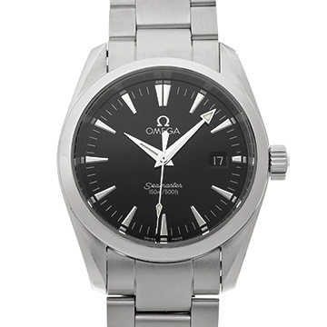 オメガ シーマスター アクアテラ クォーツ 2518.50 ブラック メンズ 時計 【中古】【wristwatch】