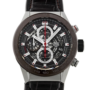 タグ ホイヤー カレラ キャリバーホイヤー01 クロノグラフ CAR201U.FC6405 ブラウン メンズ 時計 【中古】【wristwatch】