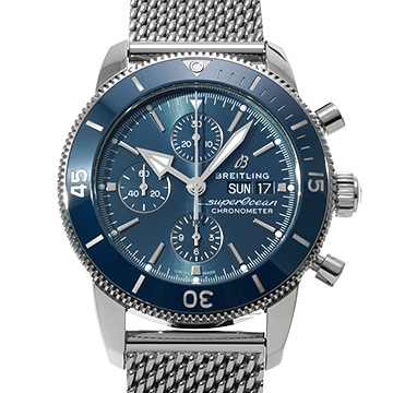 ブライトリング スーパーオーシャン ヘリテージ クロノグラフ 44 A13313161C1A1 ブルー メンズ 時計 【中古】【wristwatch】