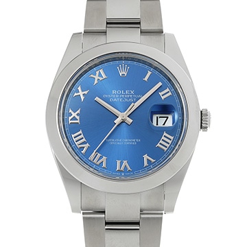 ロレックス デイトジャスト 41 126300 アズーロブルー メンズ 時計 【中古】【wristwatch】