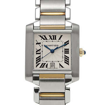 カルティエ タンク フランセーズ LM W51005Q4 シルバー メンズ 時計 【中古】【wristwatch】