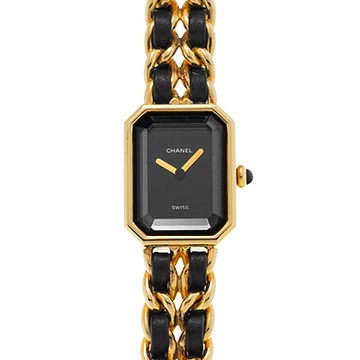 シャネル プルミエール M H0001 ブラック レディース 時計 【中古】【wristwatch】