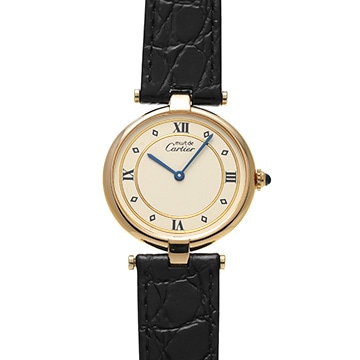 カルティエ ヴァンドーム LM 590003 ホワイト ユニセックス 時計 【中古】【wristwatch】