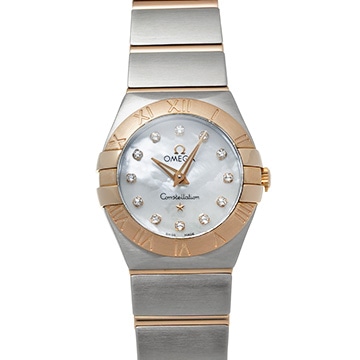 オメガ コンステレーション 123.20.24.60.55.001 ホワイトシェル/ダイヤモンド レディース 時計 【中古】【wristwatch】