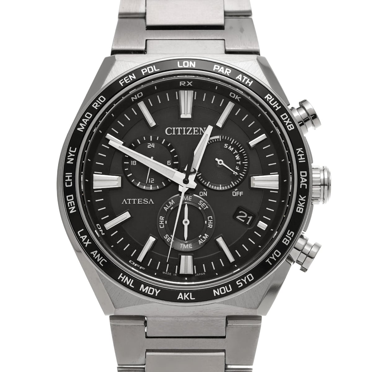 シチズン アテッサ ACT Line エコ・ドライブ CB5966-69E ブラック メンズ 時計 【中古】【wristwatch】