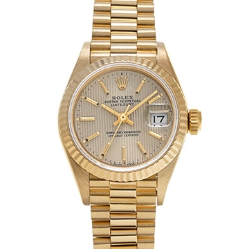 ロレックス デイトジャスト 69178 シルバータペストリー レディース 時計 【中古】【wristwatch】