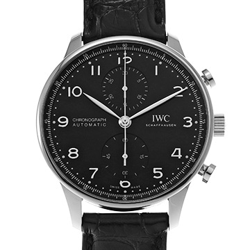 IWC ポルトギーゼ クロノグラフ IW371609 ブラック メンズ 時計 【中古】【wristwatch】
