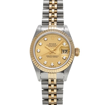 ロレックス デイトジャスト 69173G シャンパン/ダイヤモンド レディース 時計 【中古】【wristwatch】