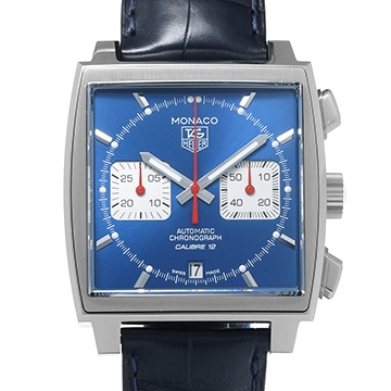タグ ホイヤー モナコ キャリバー12 クロノグラフ CAW2111.FC6183 ブルー/シルバー メンズ 時計 【中古】【wristwatch】