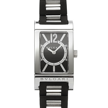 ブルガリ レッタンゴロ RT39BRSV ブラック レディース 時計 【中古】【wristwatch】