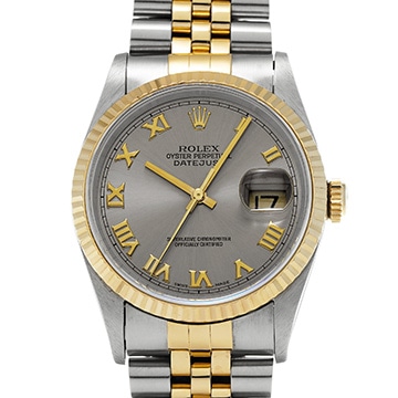 ロレックス デイトジャスト 16233 グレー メンズ 時計 【中古】【wristwatch】