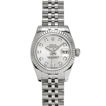 ロレックス デイトジャスト 179174G シルバー/ダイヤモンド レディース 時計 【中古】【wristwatch】