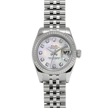 ロレックス デイトジャスト  179174NG ピンクシェル/ダイヤモンド レディース 時計 【中古】【wristwatch】