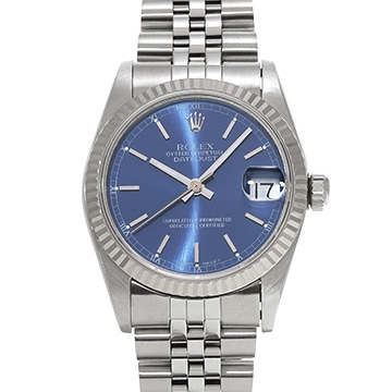 ロレックス デイトジャスト 68274 ブルー ユニセックス 時計 【中古】【wristwatch】