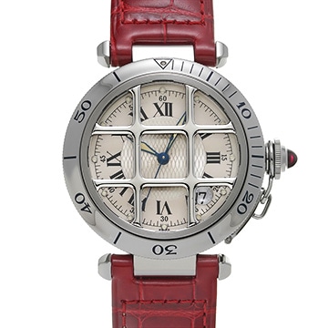 カルティエ パシャ グリッド カルティエ創業150th W3102255 シルバー メンズ 時計 【中古】【wristwatch】