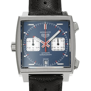 タグ ホイヤー モナコ キャリバー11 クロノグラフ スティーブ・マックイーン CAW211P.FC6356 ブルー/シルバー メンズ 時計 【中古】【wristwatch】