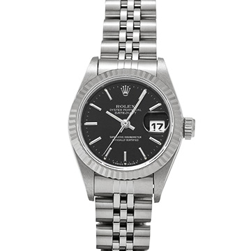 ロレックス デイトジャスト 69174 ブラック レディース 時計 【中古】【wristwatch】