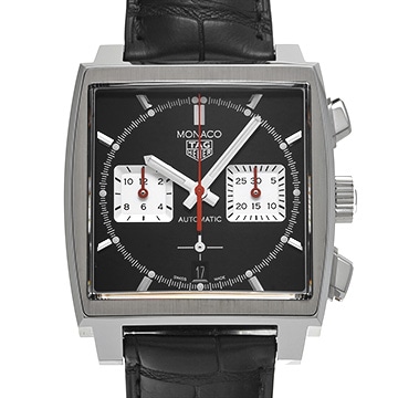 タグ ホイヤー モナコ キャリバーホイヤー02 クロノグラフ CBL2113.FC6177 ブラック/シルバー メンズ 時計 【中古】【wristwatch】