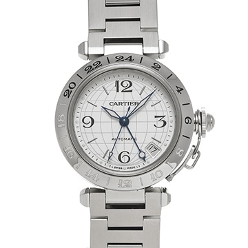 カルティエ パシャ C メリディアン GMT W31078M7 シルバー ユニセックス 時計 【中古】【wristwatch】