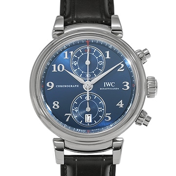 IWC ダ・ヴィンチ クロノグラフ ローレウス スポーツ フォー グッド 限定1500本 IW393402 ブルー メンズ 時計 【中古】【wristwatch】