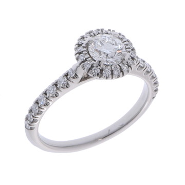 カルティエ デスティネソリテール リング #50 シルバー CRN4726950 Pt950プラチナ レディース ジュエリー 【中古】【jewelry】